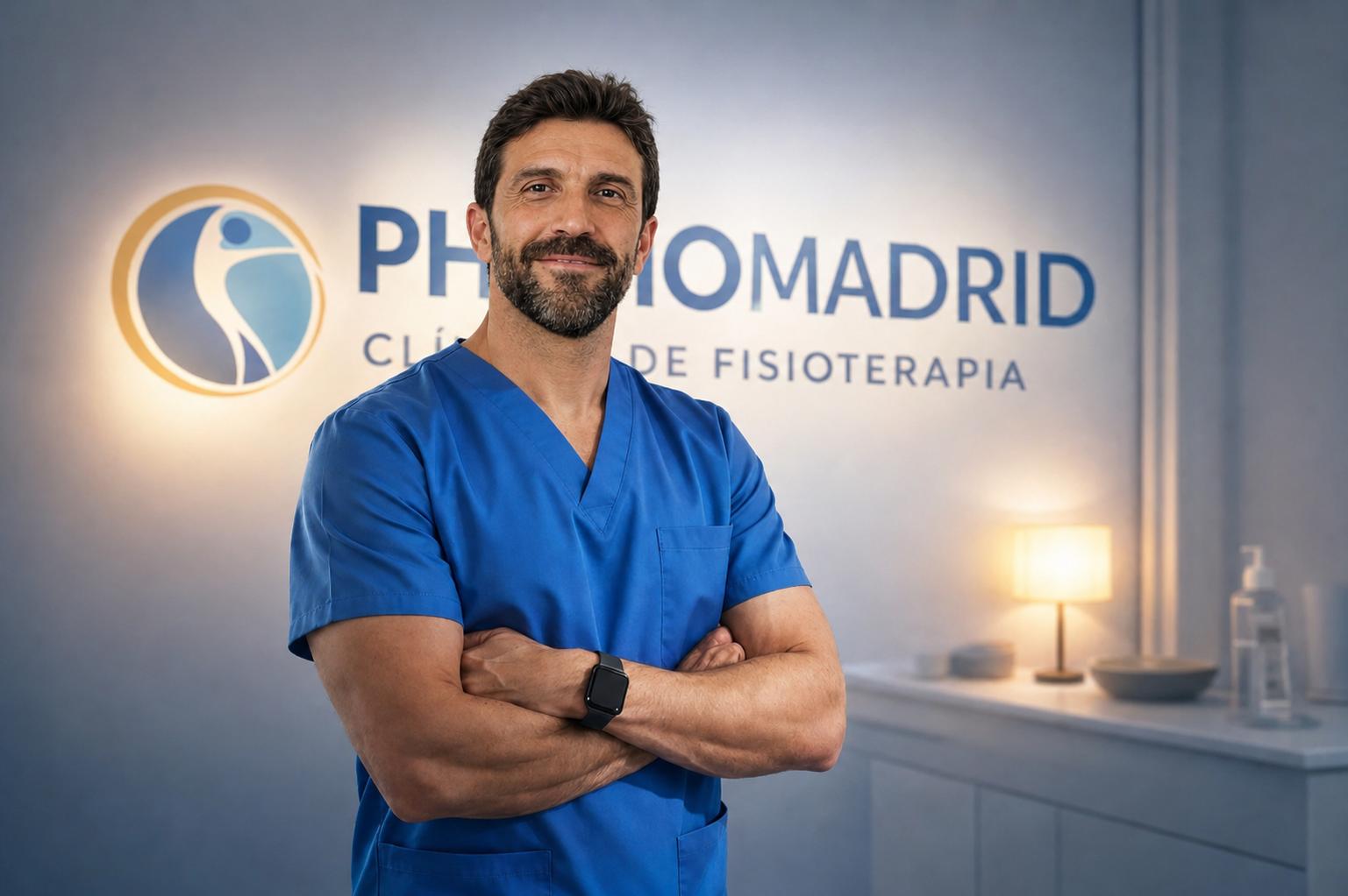 Oscar Pablo Madrid, fisioterapeuta colegiado Nº 3490, en su clínica PhysioMadrid Madrid